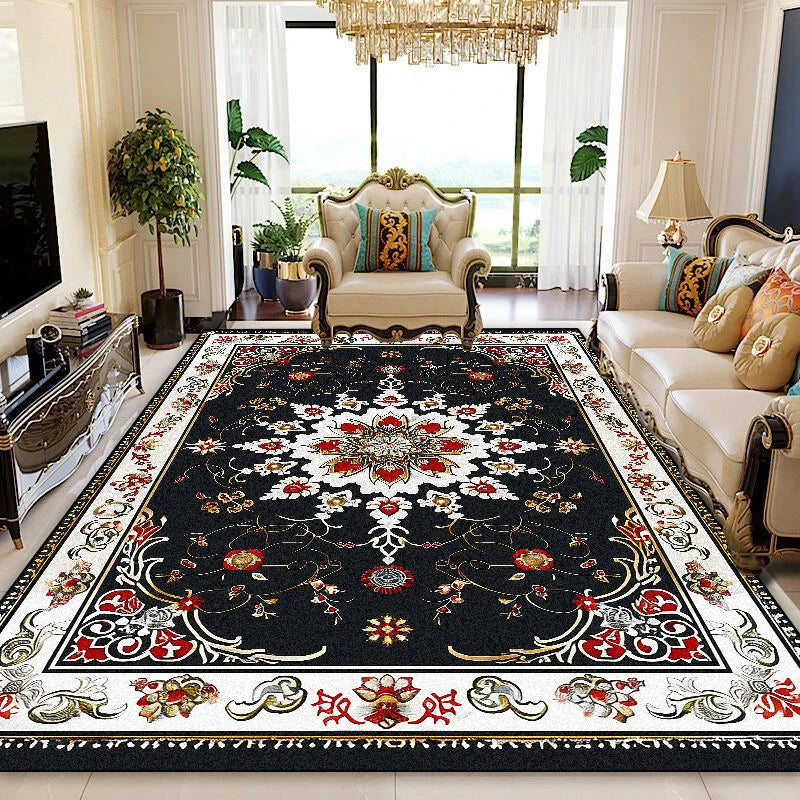 NEW Arrivals 8 Patterns/Flannels Luxury Persian Red Carpet Living Room Decoration Sofa Area Rugs 200x400cm Large Area Bedroom Non-Slip Floor Mat Washable European Style Luxury Carpets