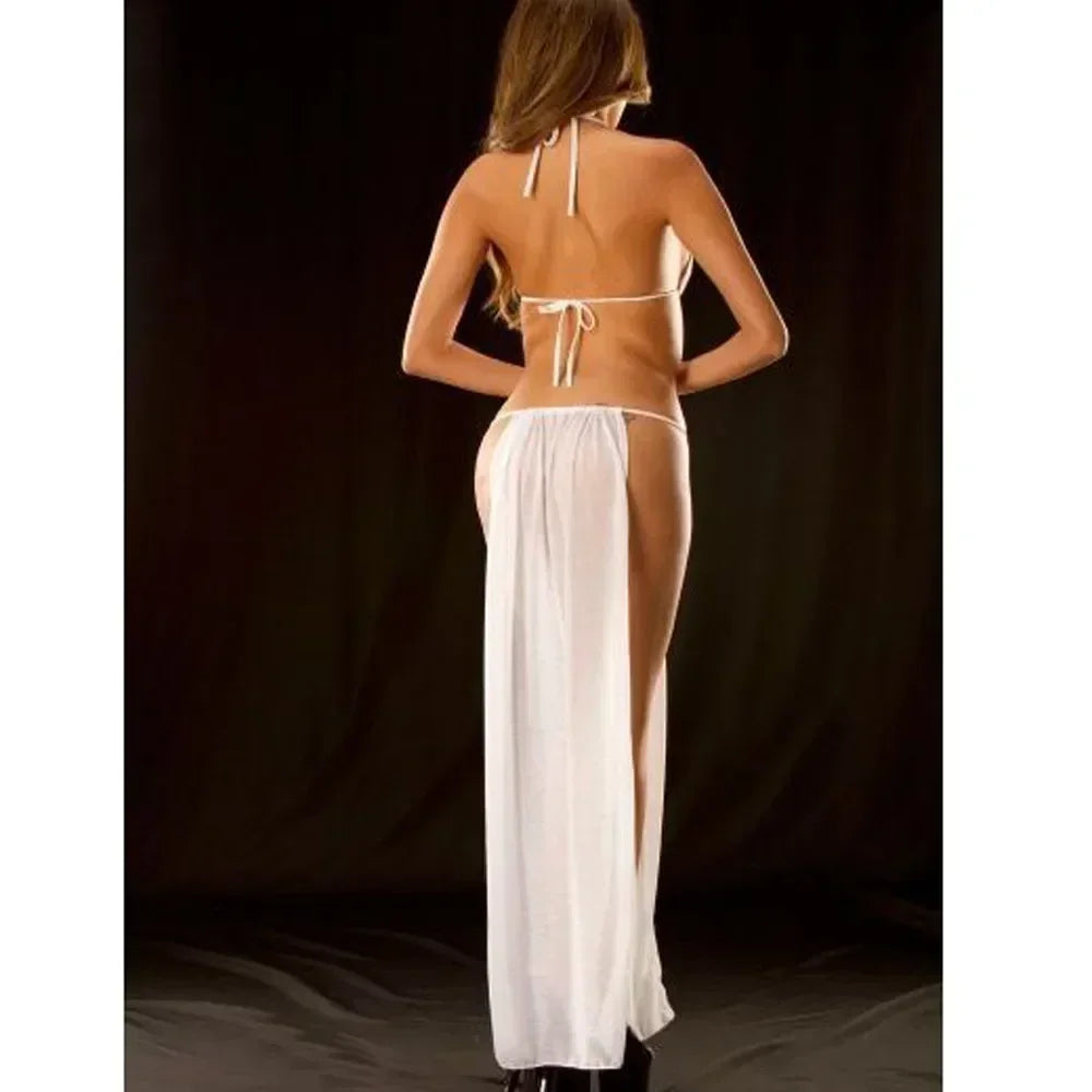 NEW Arrivals Women Sexy Hot Lingerie Lace Nightdress Porn Suit Sex Costume See Through Sleepwear Long Maxi Dress Babydoll Nightgowns Chemises Ladies Sexy Fashion Lingerie Supplies
