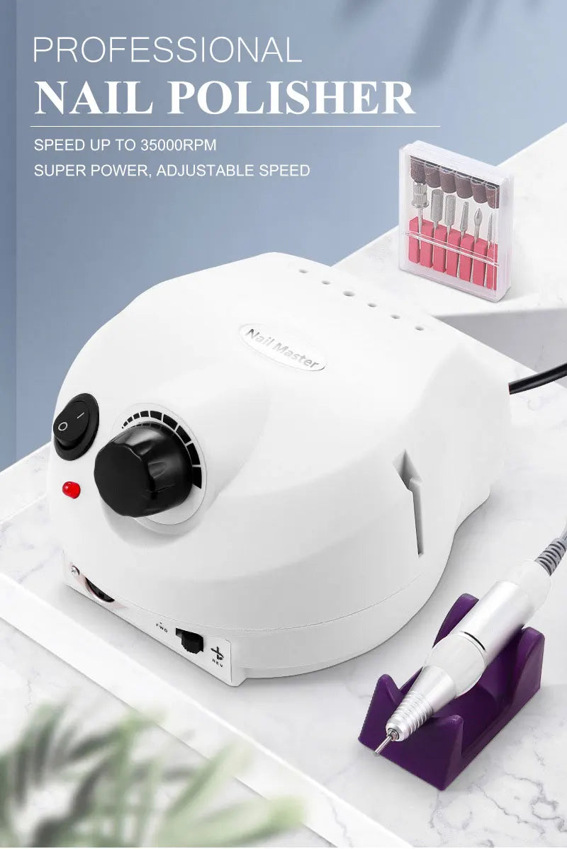 NEW Arrivals EU/US Electric Nail Drill Machine Manicure Pedicure Devices Professional Nail Lathe Low Noise Cutters Nail File Kit Nail Care Tools Set Cosmetic Supplies
