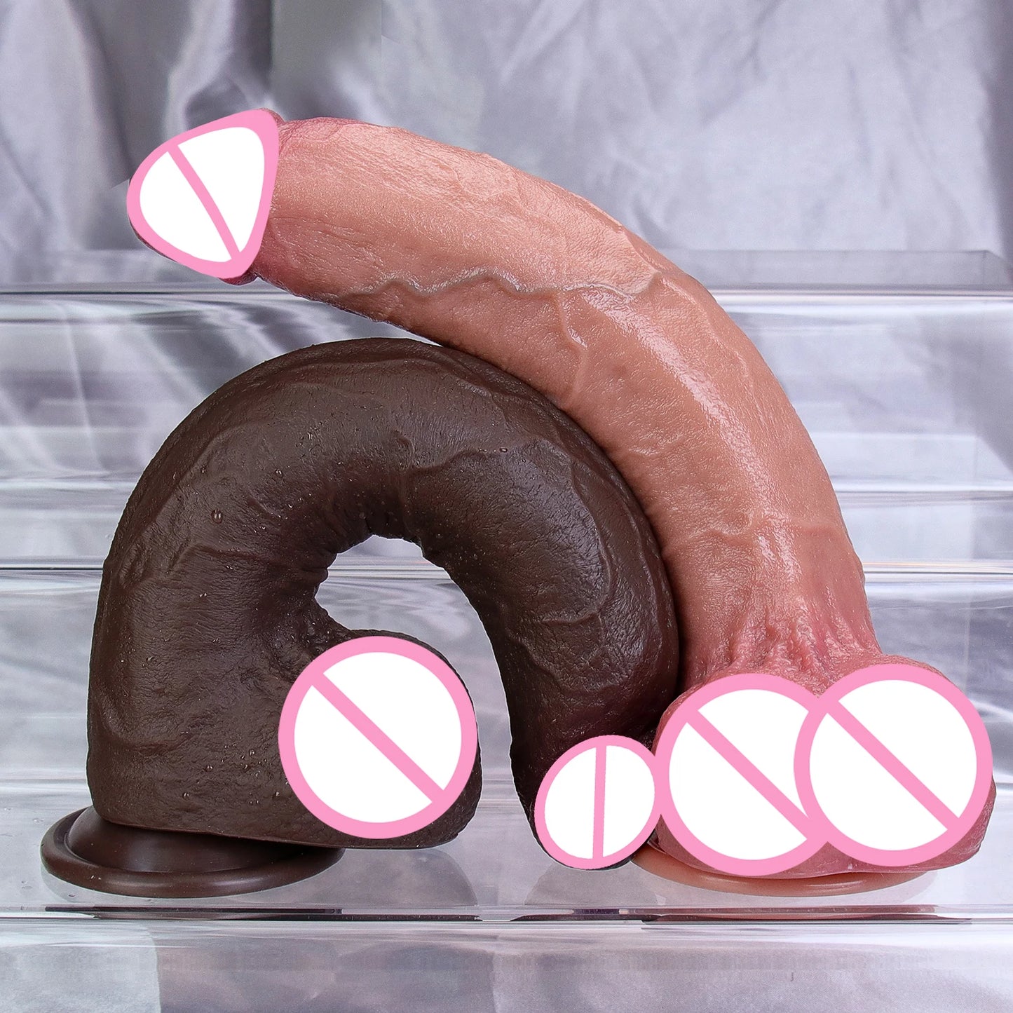 11 INCH Realistic Soft Coffee White Dildo Artificial Penis Man Genitals Anal Sex Toy Female Male Vaginal Masturbation Suction Cup Dick Adults Sex Store Products