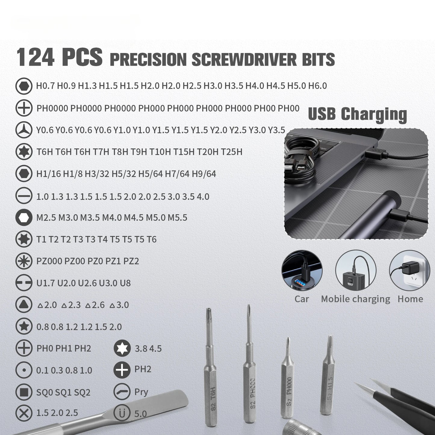 NEW Arrivals 138 in 1 Set Precision Electric Screwdriver Set Magnetic Bits Cordless House Power Tool Kit iPhone PC Laptop Tablets Drone Watch Professional Repair Tool Electronic Supplies