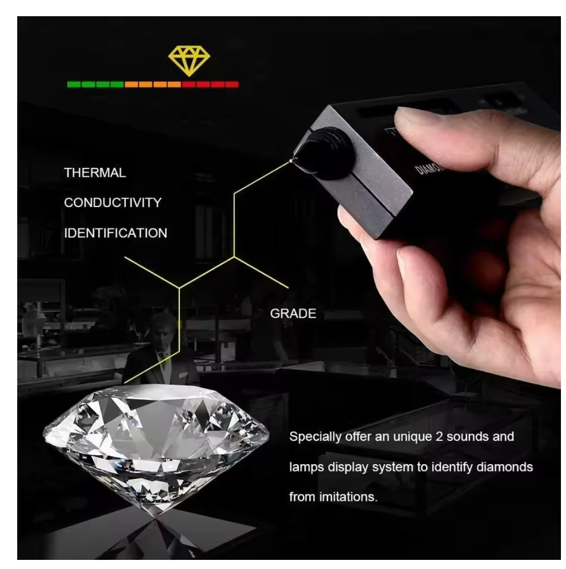 NEW Arrivals Professional Diamond Tester High Accuracy Tester Pen Jewelry Diamond Ring Necklace Bracelet Tester Kit Jewelry Accessories