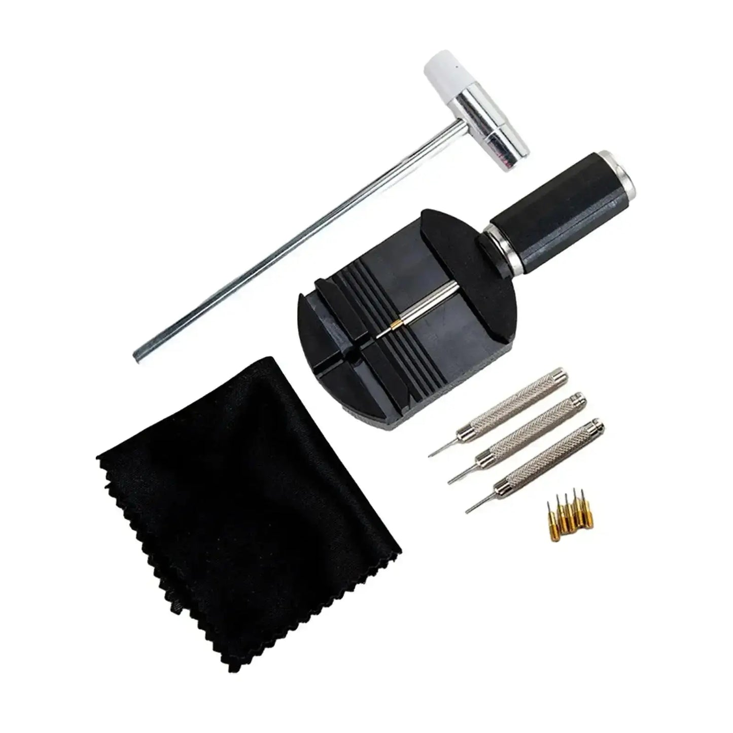 NEW Arrivals 11PCS Set Watch Repair Tool Strap Band Adjuster Tool With Pin Watch Bracelet Necklace Link Pin Remover Tool Watch Regulator Tool Easy To Use Jewelry Accessories