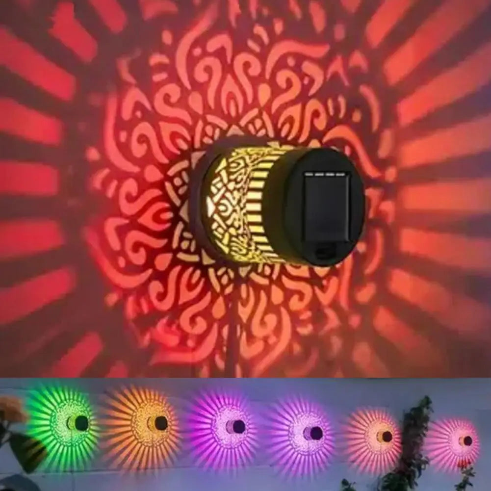 Waterproof Outdoor Lights Decorative Solar Fence Lights Waterproof Outdoor Metal Deck Step Wall Lights for Garden Patio Backyard