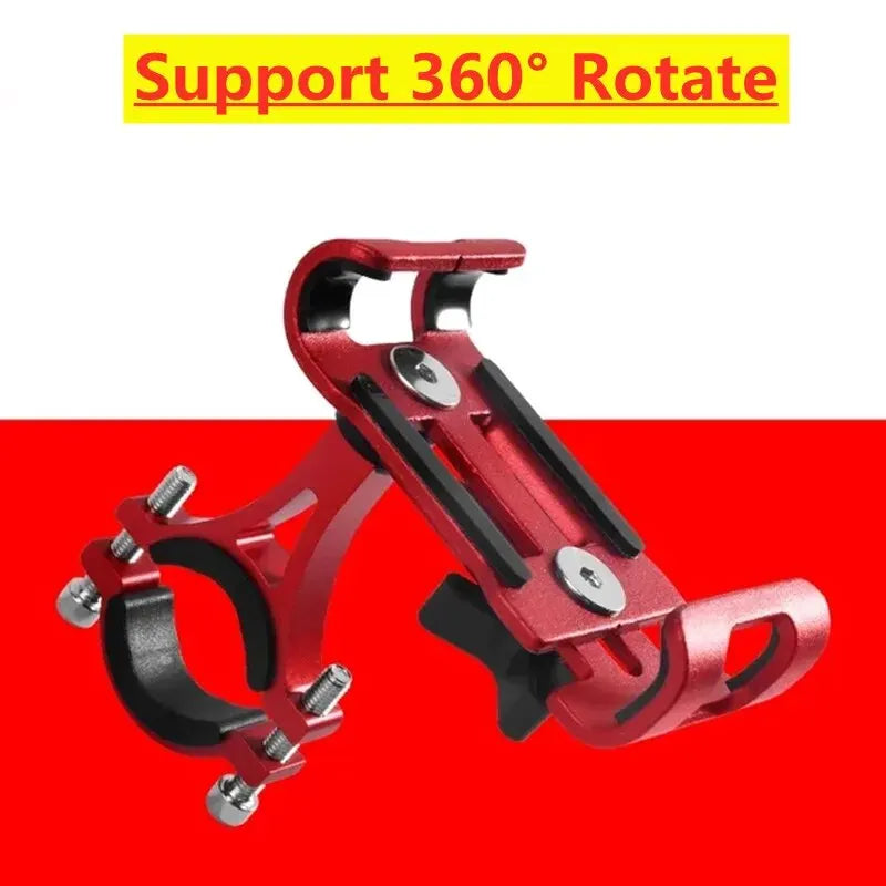 NEW Arrivals Gold/Gray Color Metal Motorcycle Bike Phone Holder Aluminum Alloy Anti-Slip Bracket GPS Clip Universal Bicycle Stand Support for All Smartphones