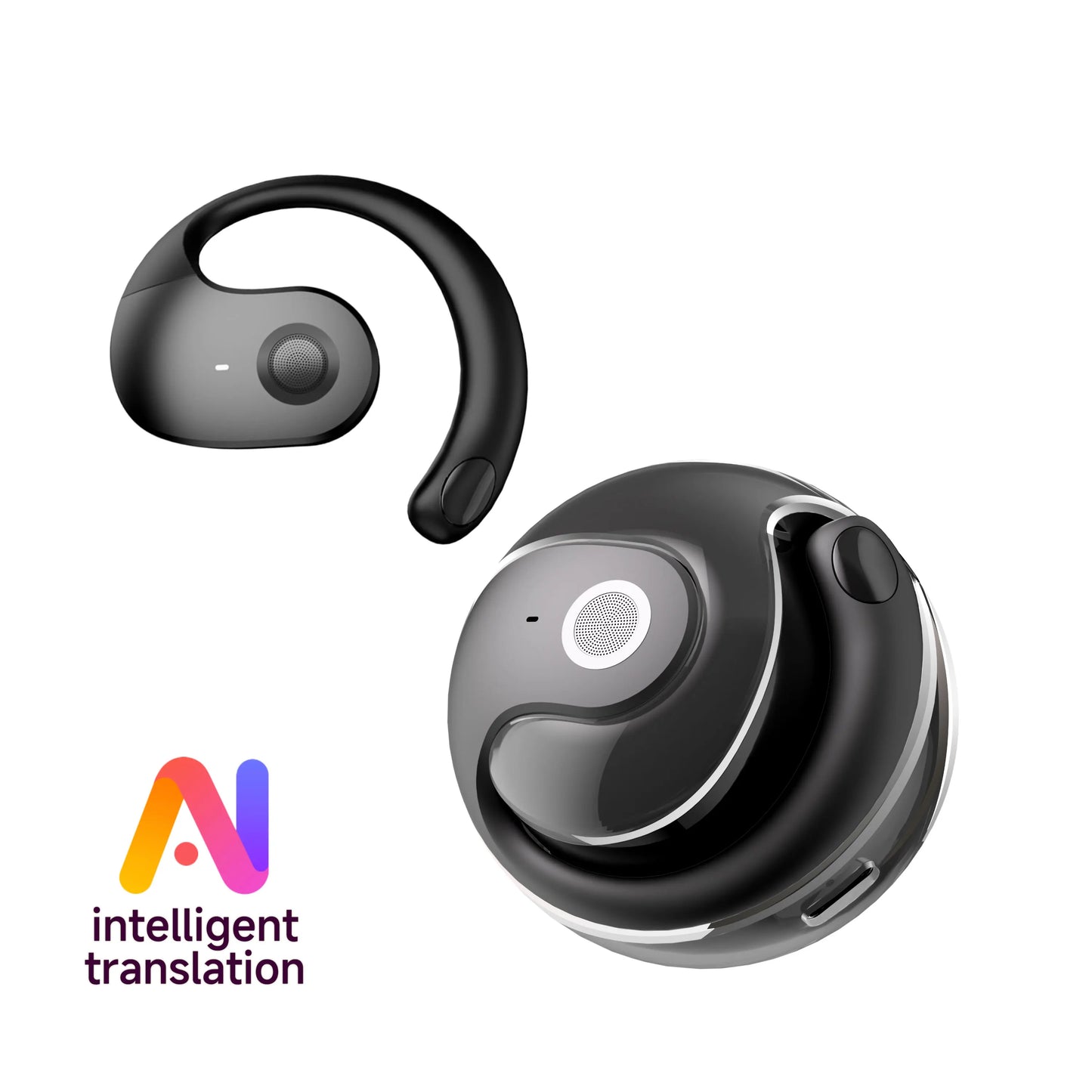 NEW Arrivals Portable Ai Translator Headphones 144 Languages Real Time Translation Bluetooth 5.3 headset Wireless Earbuds for Business Study Abroad Travel Sports Earbuds