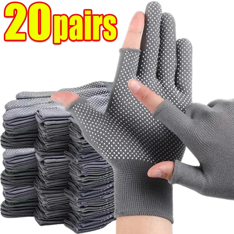 NEW Arrivals 10-20Pairs Set Anti-slip Work Gloves for Motorcycle Cycling Sport Men Women Lightweight Thin Breathable Touchscreen Glove Outdoor Home Kitchen Garden Plants Workout Gloves