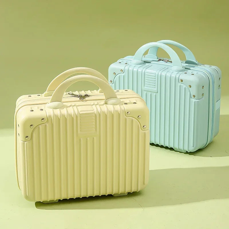 NEW Luxury Retro Modern Pattern Outdoor Travel Airport Cosmetic Case 14-16Inch Mini Portable Box Small Luggage Hand Gift Storage Cosmetic Bags Accessories Supplies Small Password Box Ladies Cosmetics Luxury Products
