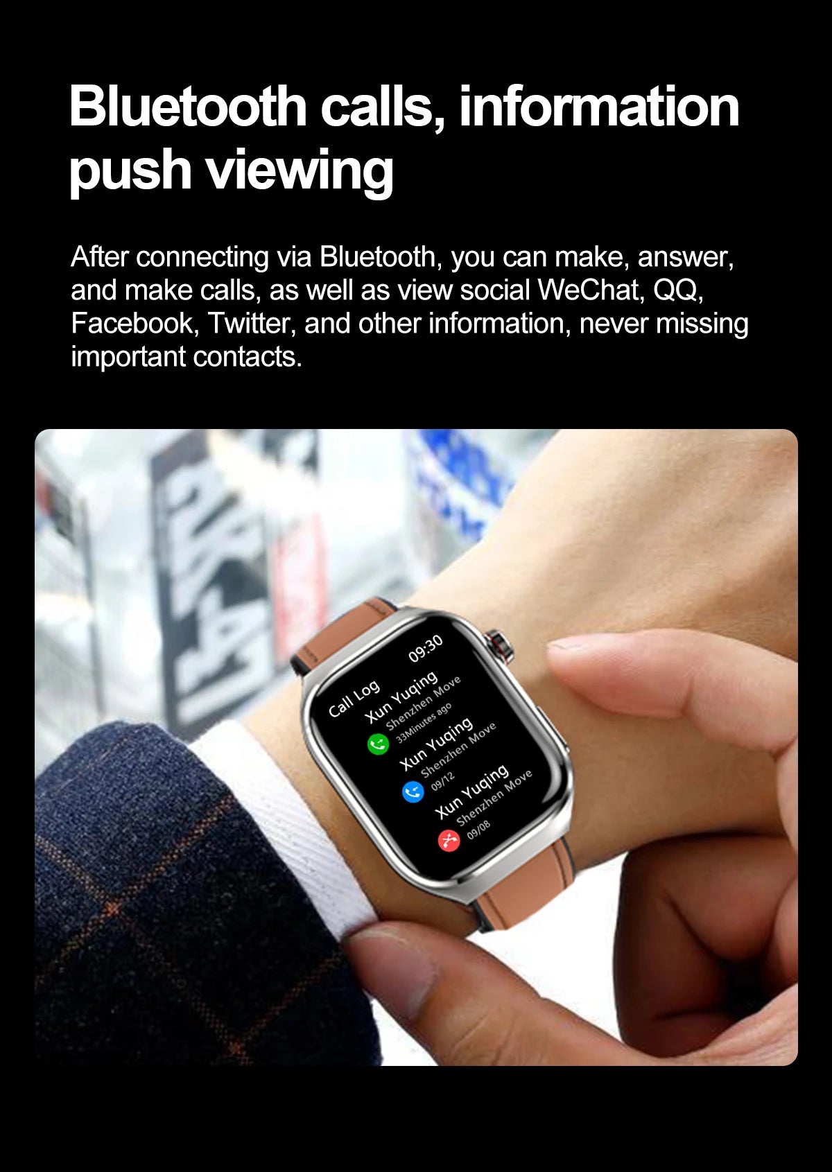 NEW Arrivals Micro Physical Examination ECG Smart Watch Women Men Uric Acid Body Fat Five Organ BP Health Watches HD Call Smart Bracelet Health Care Supplies