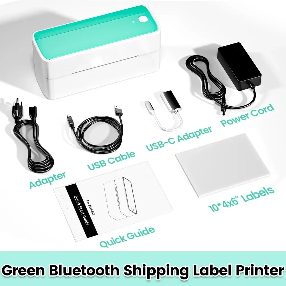 BRAND NEW Original PHOMEMO Wireless Printer 241 Bluetooth Thermal Label Printer Small Shipping Label Printer 4X6 Compatible with iPhone Android Mac Windows Home Office Business
