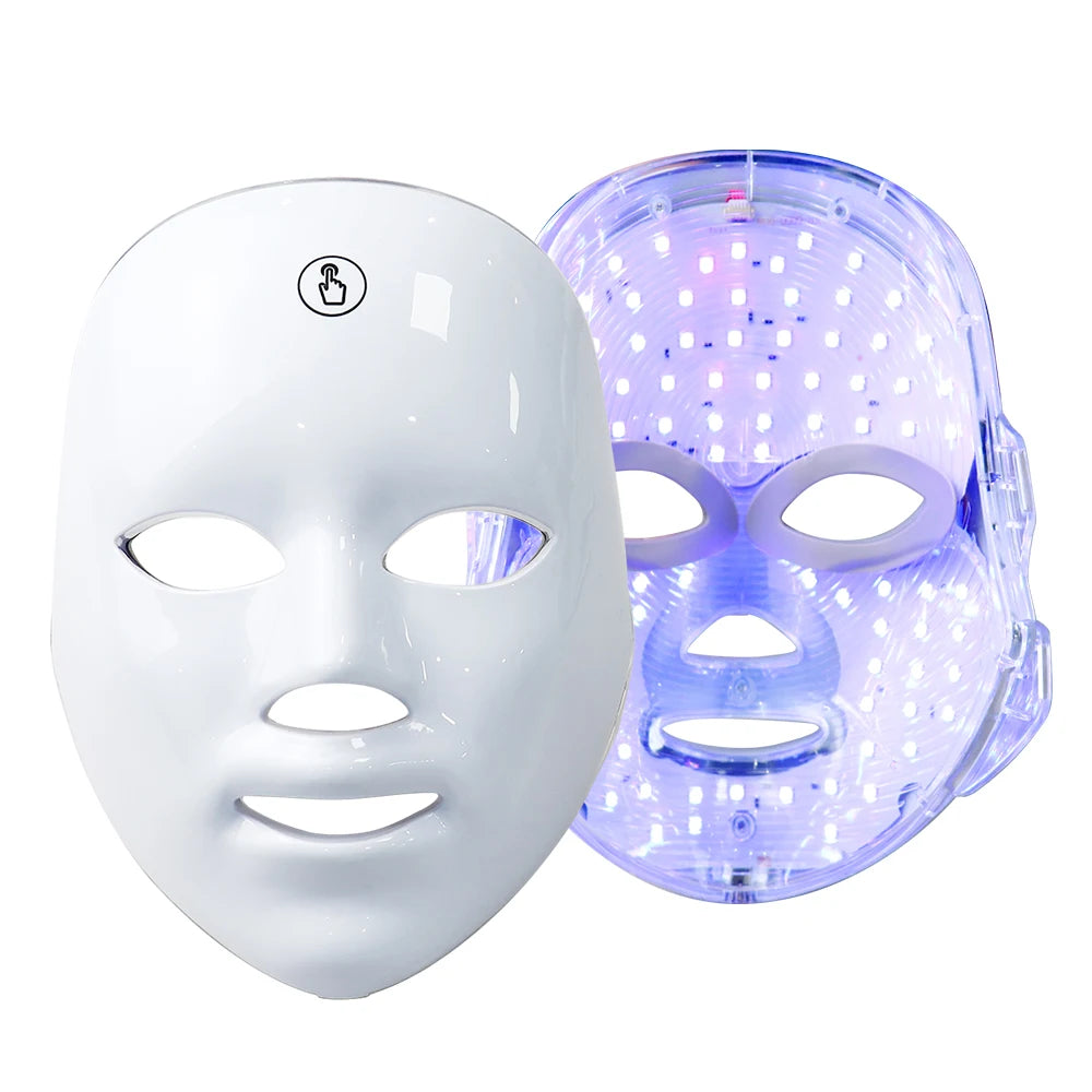 NEW Arrivals 7 Colors LED Facial Mask Photon Therapy Face Skin Care Mask Anti Acne Therapy Skin Rejuvenation Wrinkle Removal Face Beauty Mask Ladies Home Beauty Salon SPA Accessories