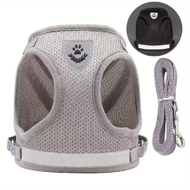 NEW Arrivals Breathable Cat Harness And Leash Escape Proof Pet Clothes Kitten Puppy Dogs Vest Adjustable Easy Control Reflective Cat Harness Pets Safety Accessories