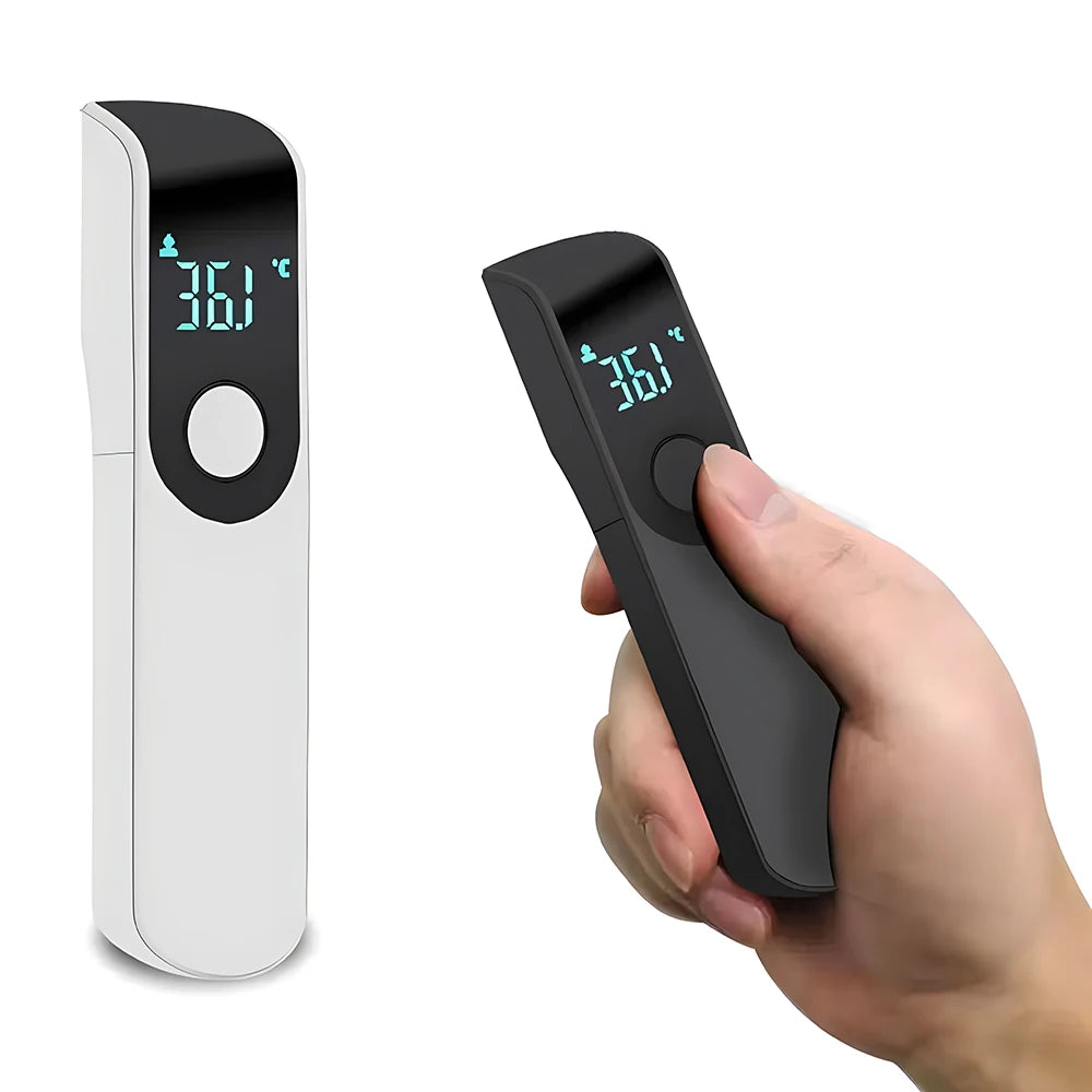 NEW Arrivals 2PCS Set Medical IR Fever Thermometer Digital Ear Thermometer Child Adult Non-Contact Body Temperature or Mini Oximeter Blood Oxygen Tool Health Care Supplies