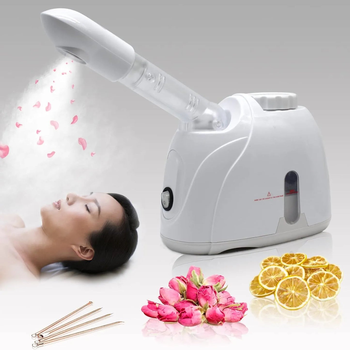 KSKIN Ozone Professional Facial Mist Sprayer For Skin Face Steamer Deep Cleaning Ionic Facial Steamer