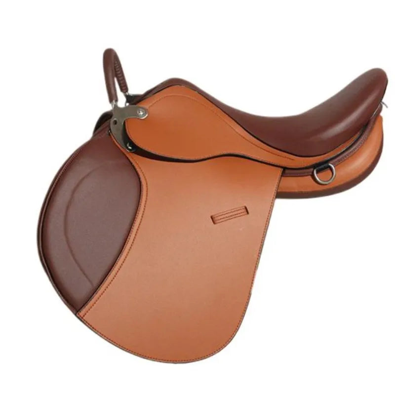British Style Armrest Comprehensive Novice Saddle Microfiber Wear-Resistant Horse Equestrian Supplies