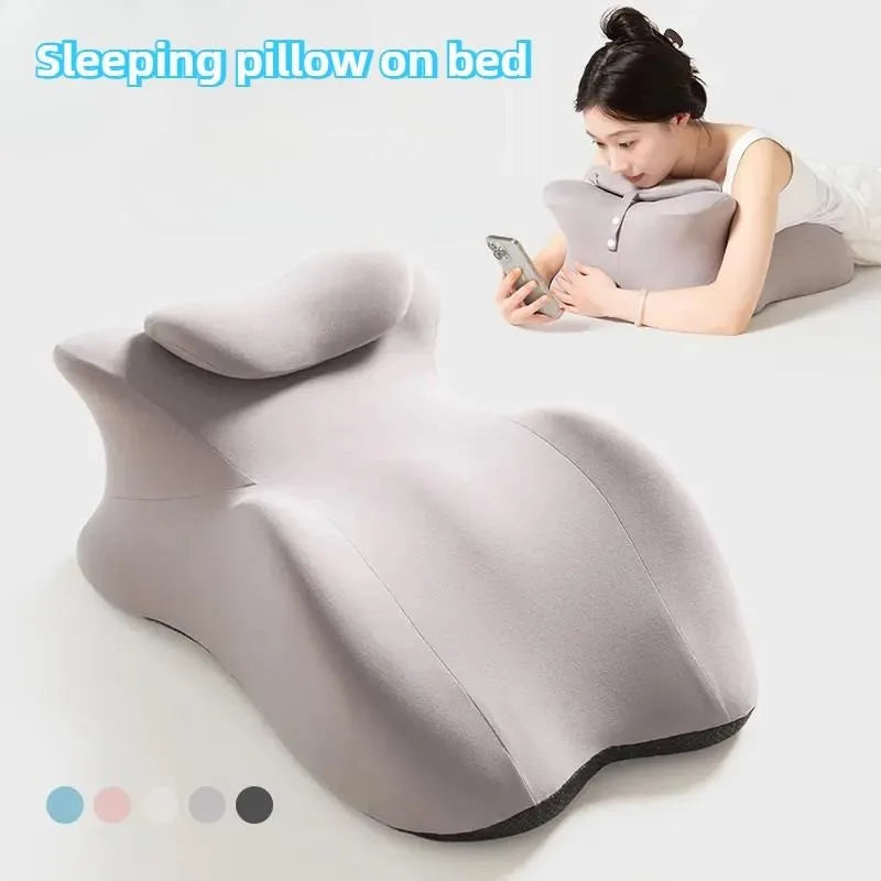 NEW Arrivals Lying in Bed Pillow Prone Pillow Multi-Functional Prone Pillow Memory Foam Ergonomic Pillow Machine Washable And Hypoallergenic Massage Relaxation Supplies