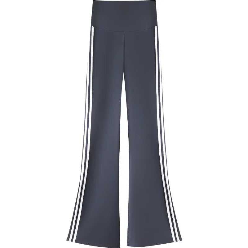 NEW Arrivals (M 50Kg- XL 80Kg) High Waist Stretchy Women's Fitness Yoga Pants Spring Autumn New Style Bell Bottom Abdomen Inning Butt Lifting Outdoor Running Fitness Gym Sports Wear