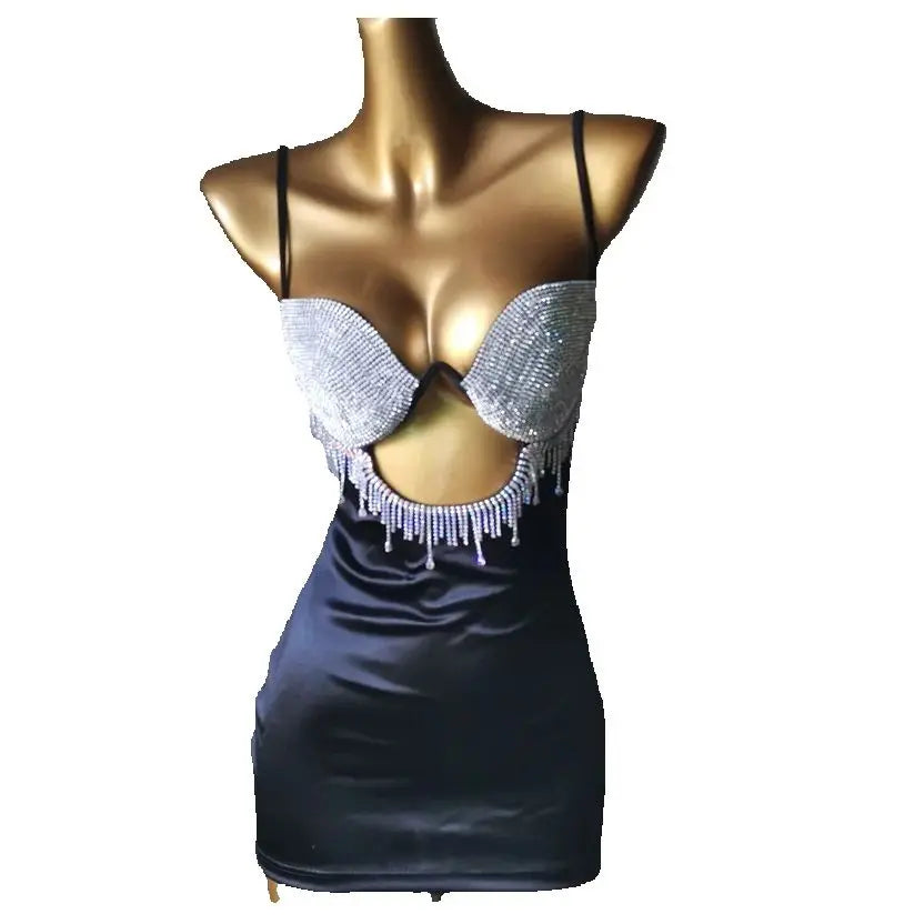2025 Newest Fashion 4 Colors Swimwear Bar Bikini Diamond Bikini Crystal Bikini Skirt Handmade Diamond Bikini Crystal Skirt Ladies Luxury Beach Wear