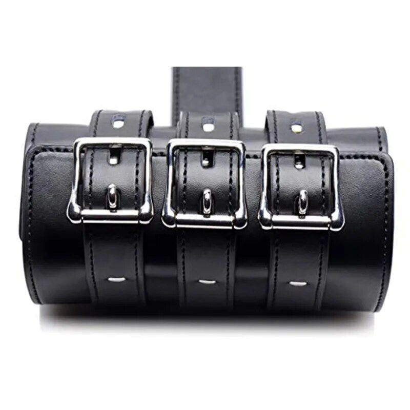 Leather Armbinder Restraint Bondage Handcuffs Arms Behind Back Strait Jacket BDSM Slave Sex Toys for Couples Fetish Adult Toys