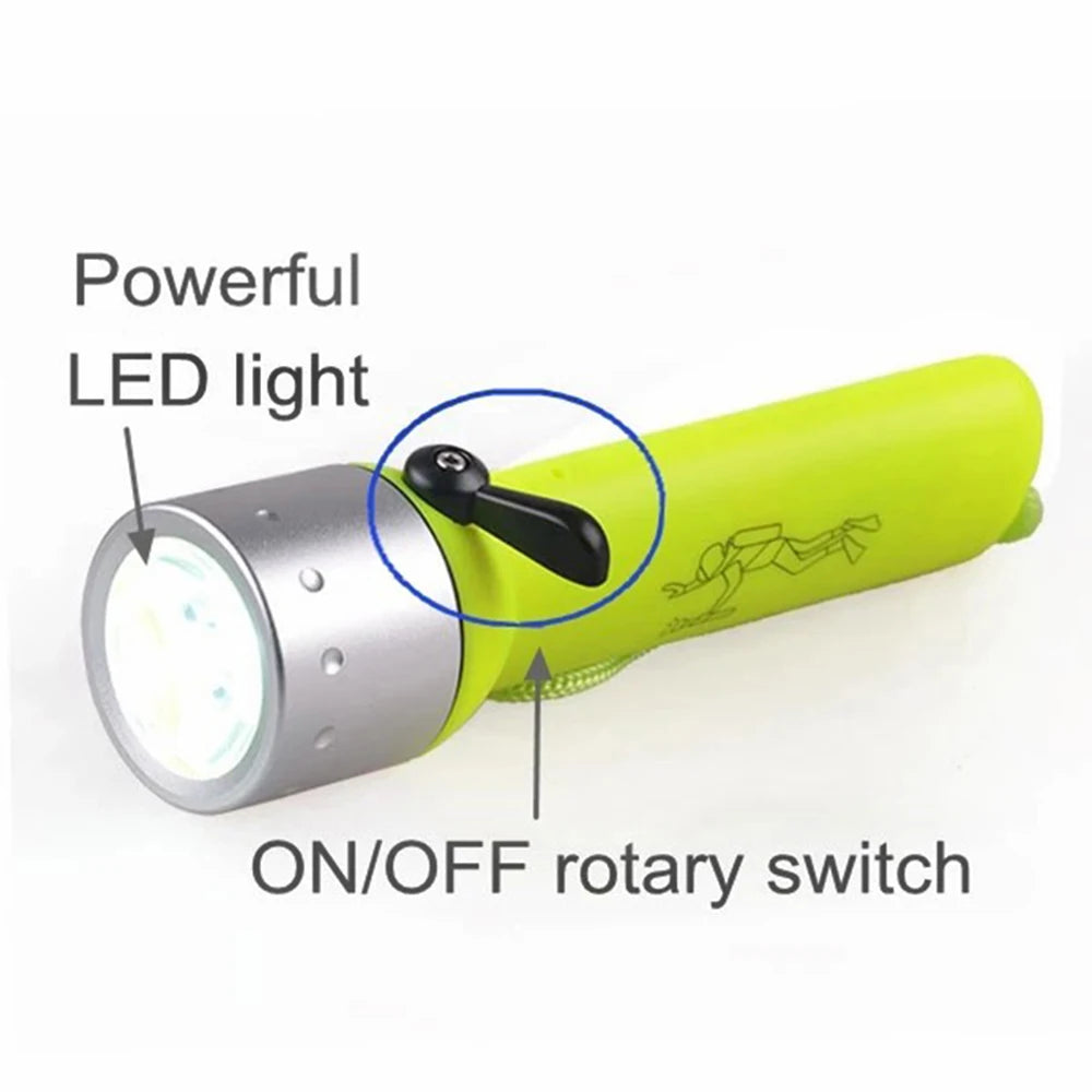 Led Professional waterproofing Diving Flashlight Strong Underwater Lighting Home Outdoor Emergency Lighting High Beam Flashlight