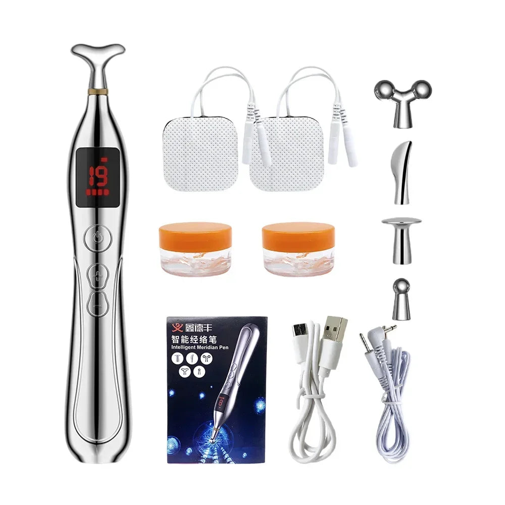 NEW Arrivals Intelligent Electronic Acupuncture Pen Electric Acupuncture Physiotherapy Pulse Massager Muscular Pain Relief Muscle Relax Stimulation Health Care Supplies