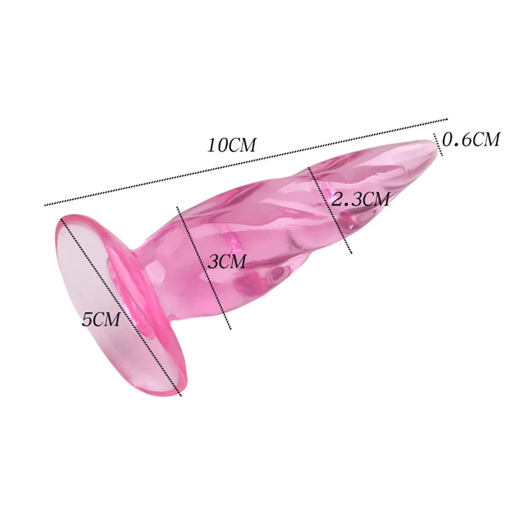 Sexy rotating pagoda transparent sucker backyard anal plug beads supplies shared by men and women to stimulate couples' sex toys