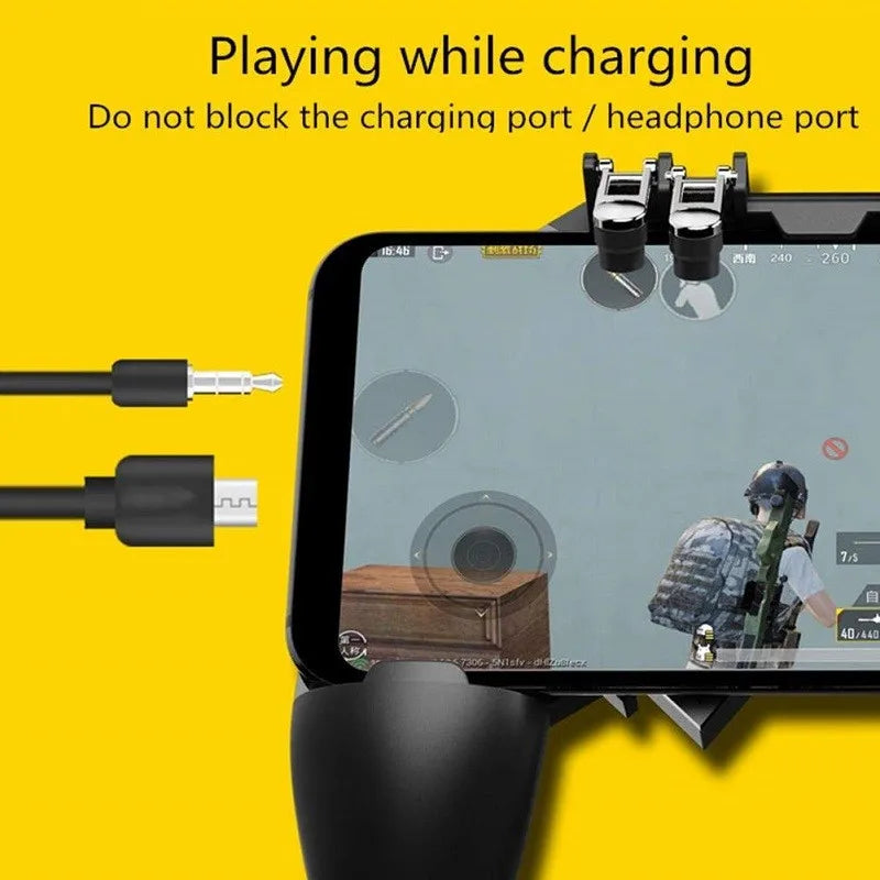 Six-finger game controller metal trigger firing trigger sensitive non-delay game handle Pubg mobile game control