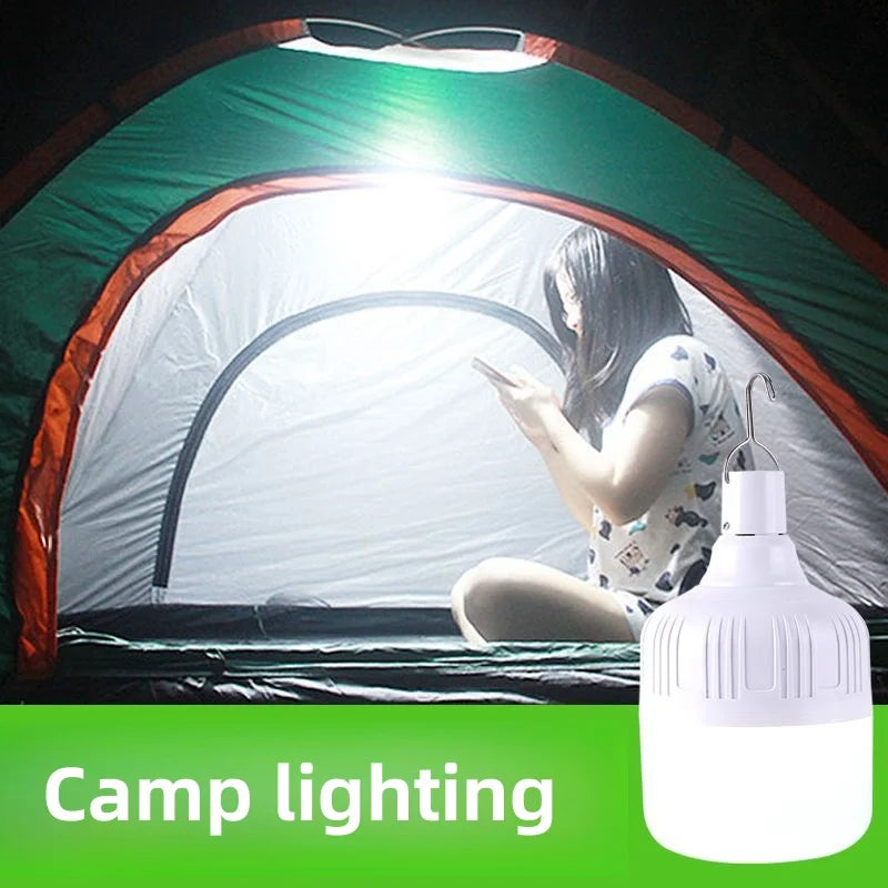 NEW Arrivals 2-8PCS Set Rechargeable LED Indoor Outdoor Emergency Hookup Portable Lights with Battery Flashing Lights Barbecue Tent Camping Lights