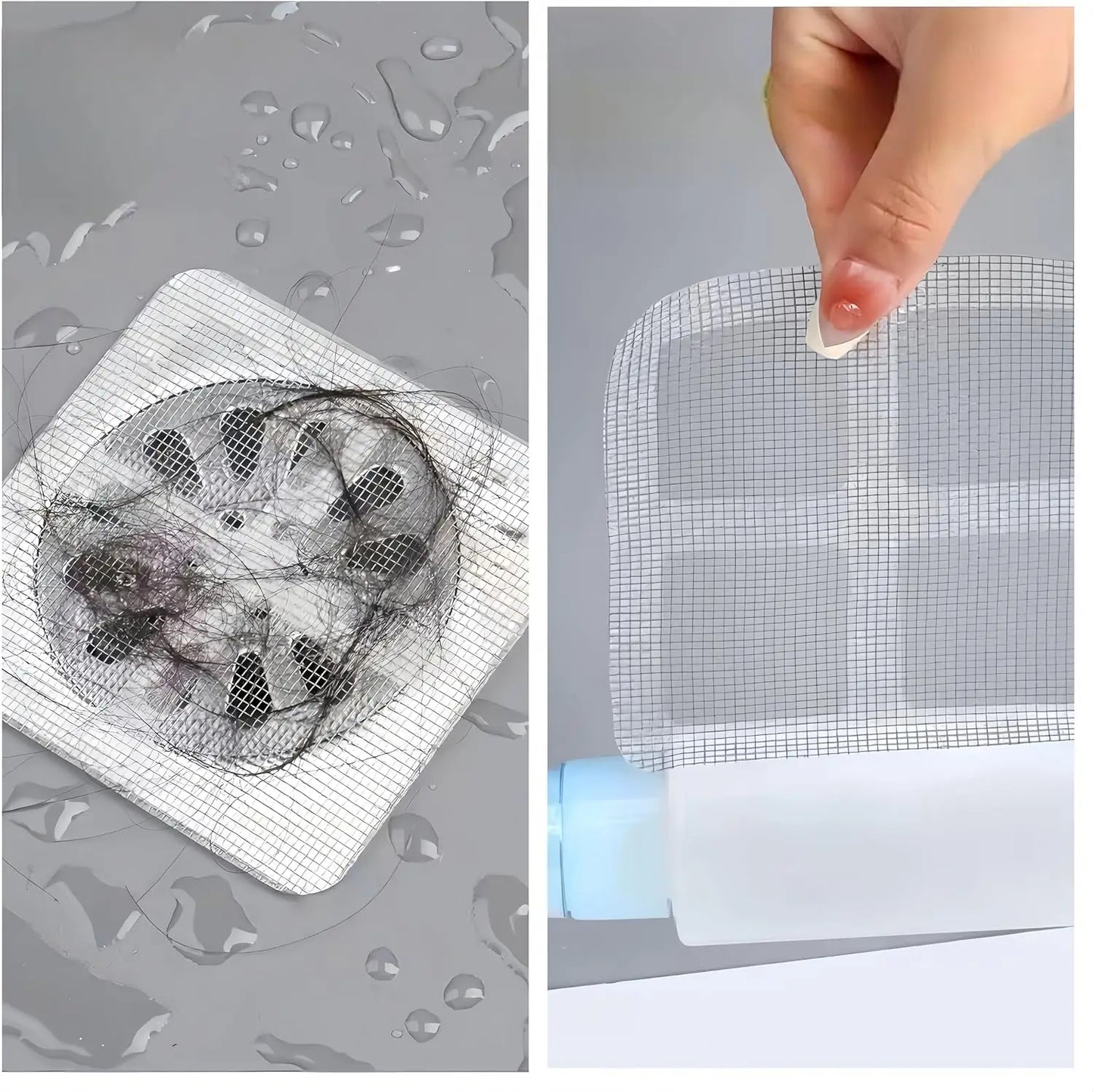 NEW Arrivals Disposable Hair Drain Catcher Mesh Anti-blocking Shower Bathroom Filter Stopper Floor Drains Sticker Window Screen Repair Patches Set Home Bathroom Cleaning Accessories