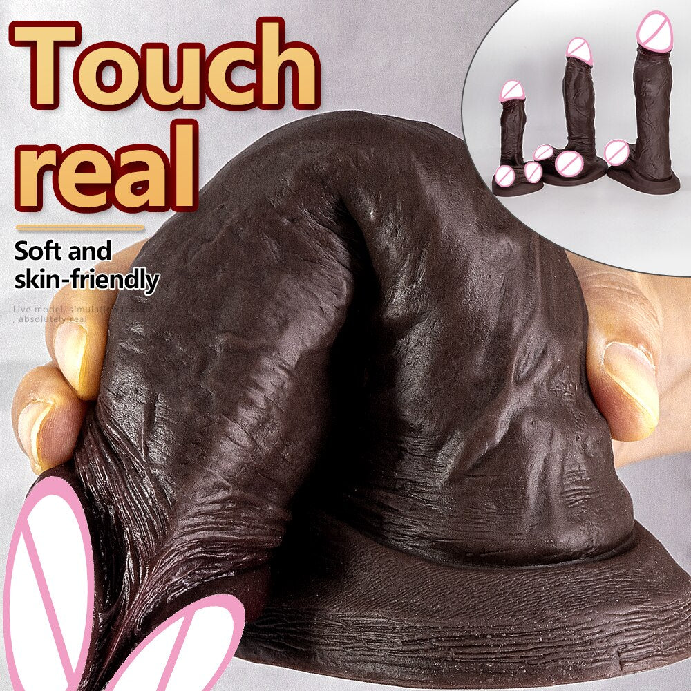 Big Dark Dildos Super Large Penis Silicone Powerful Suction Cup Anal Sex Toy For Women Soft Penis Adults Sex Tools 18