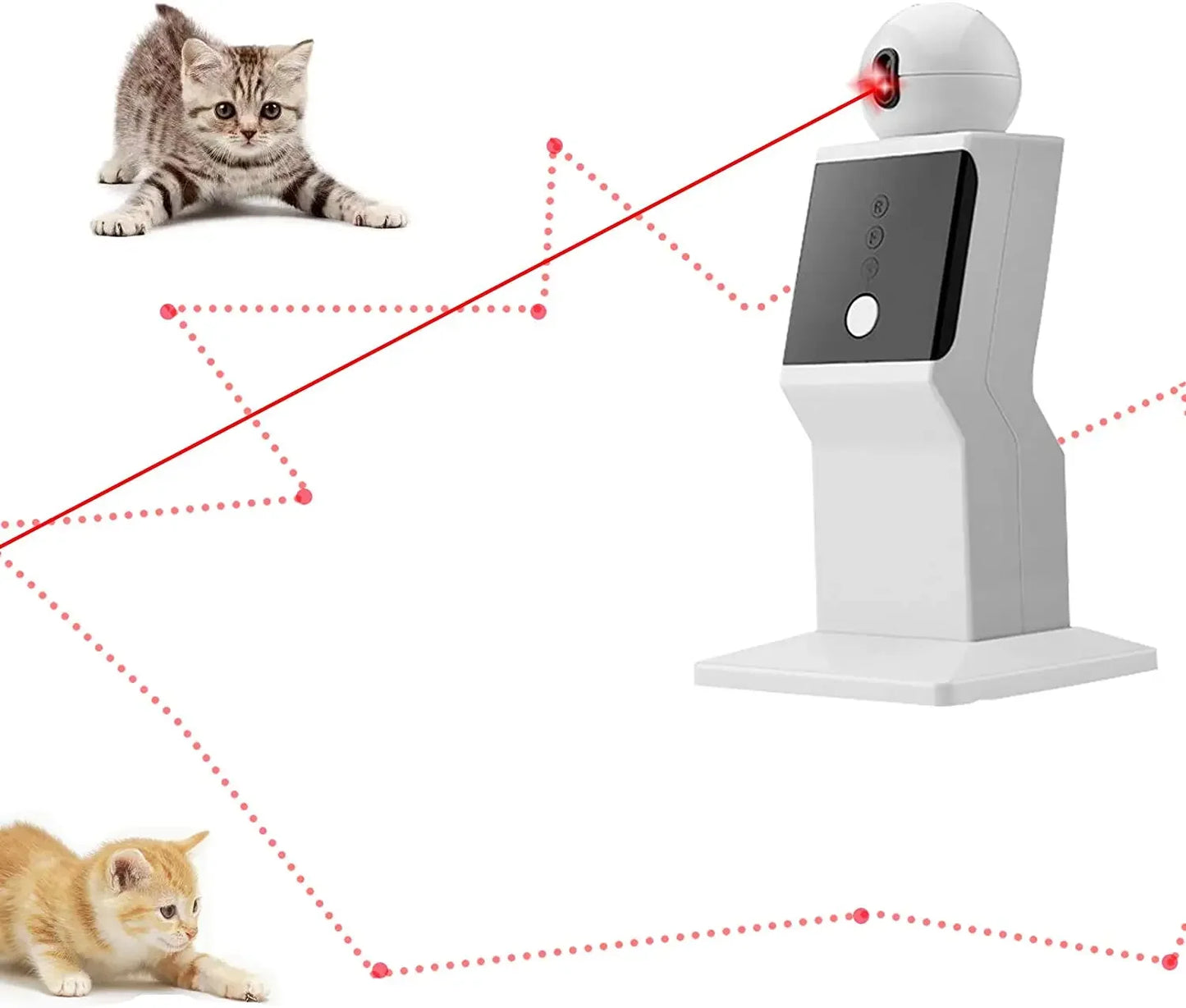 NEW Arrivals Cat Robotic Laser Toy Automatic, Random Moving Interactive Laser Cat Toy for Indoor Cats, Kittens, Dogs, Cat Red Dot Exercising Interactive Toy Pets Supplies