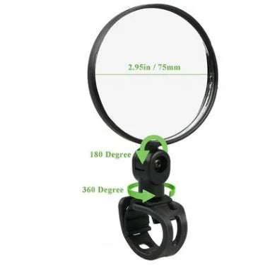 NEW Arrivals 2PCS Universal Bicycle Rearview Mirror Adjustable Rotate Wide-Angle Cycling Handlebar Rear View for MTB Road Bike Accessories