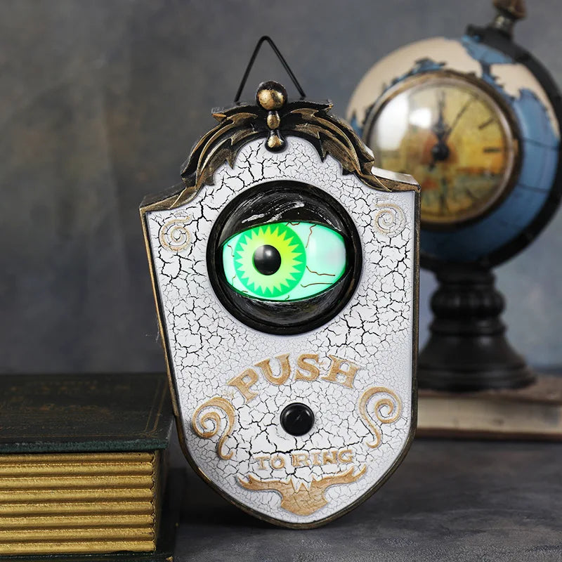 4-8Pcs Halloween Sounding One-eyed Doorbell Decoration Glowing Eyeball Horror Doorbell Bar Secret Room Haunted House Trick Props