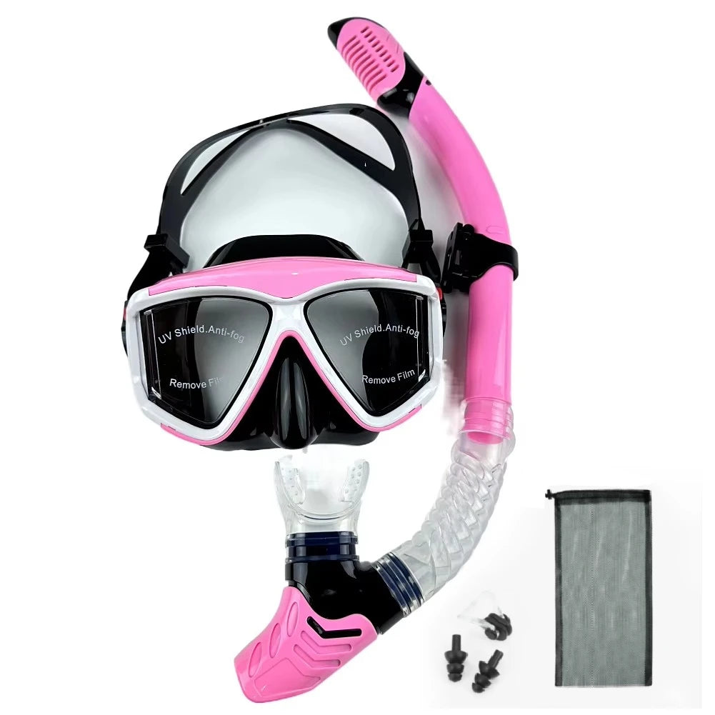 NEW Arrivals 8 Colors Professional Scuba Diving Mask Snorkeling Suit Adult Silicone Skirt Anti-Fog Goggles Swimming Water Pool Beach Diving Accessories Sports Supplies