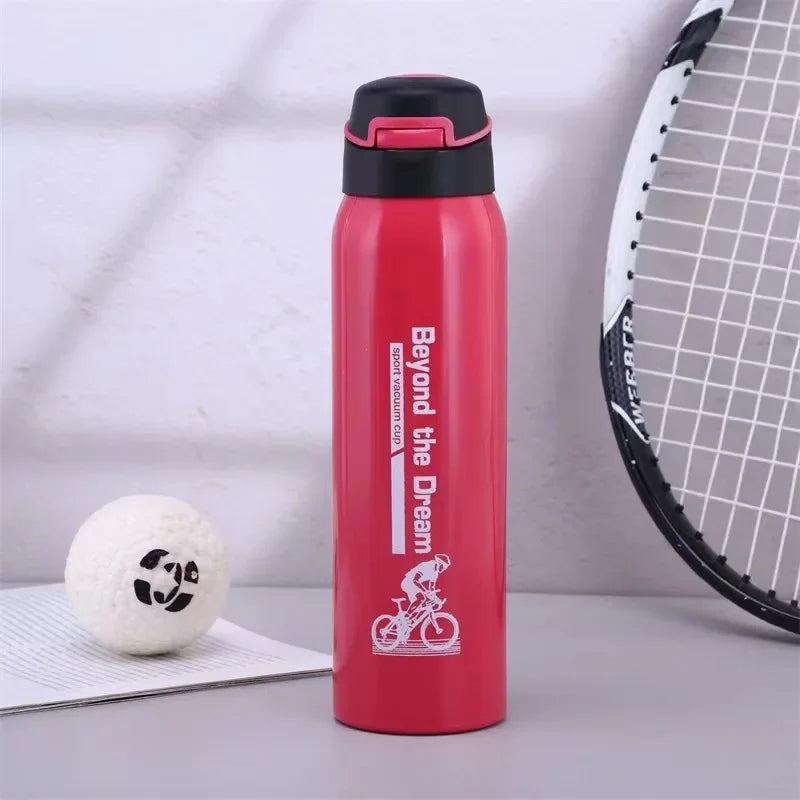 NEW Arrivals 500ML Outdoor Sport Bicycle Water Bottle Vacuum Stainless Steel Cycling Water Cup Thermal Drink Mug Travel Cycling Equipment Sports Supplies