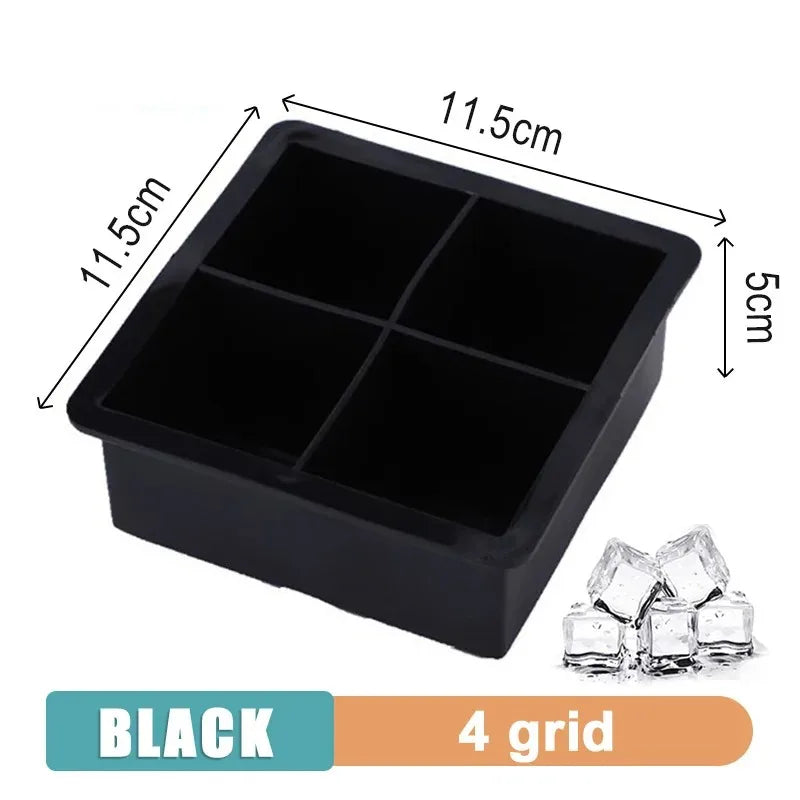 NEW Arrivals 4PCS Set 160 Grid Big Ice Tray Mold Giant Jumbo Large Food Grade Silicone Ice Cube Square Tray Mold DIY Ice Maker Ice Cube Tray for Cocktails