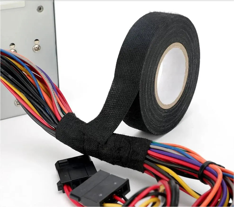 NEW Arrivals 15 Meter Heat-Resistant Flame Retardant Tape Coroplast Adhesive Cloth Tape For Home Garage Car Cable Harness Wiring Loom Protection