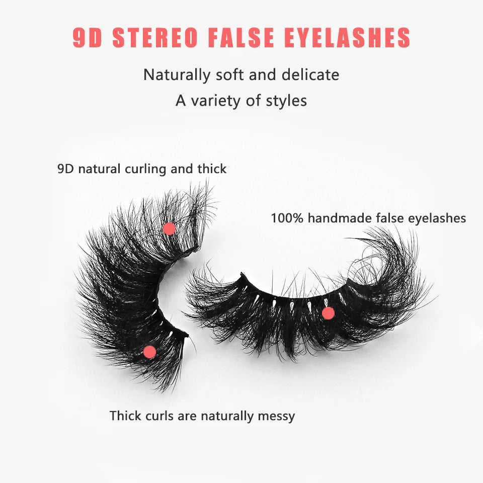 7 Pairs Fluffy False Eyelashes, Naturally Soft & Thick 9D Faux Mink Eyelashes , Enhance Eye Makeup
