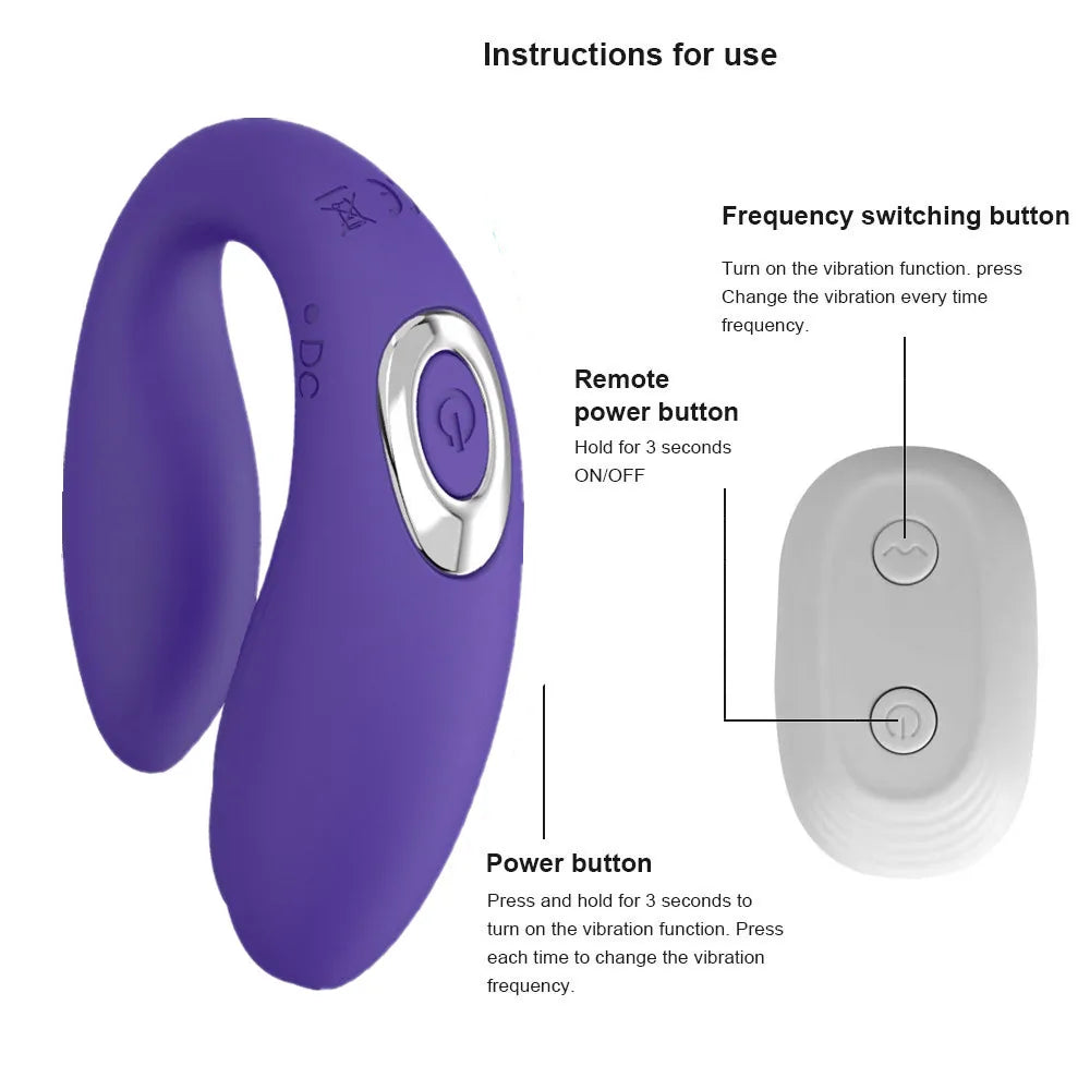 Wireless Remote Control Dildo Vibrator Female Dual Motors U Shape Clitoris Stimulator Wearable Sex Toys for Women Couples Adults