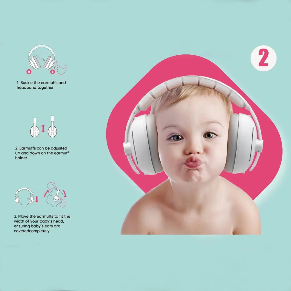NEW 2-in-1 Set Baby Ear Protection Headphones Improves Sleep Outdoor Travel Adjustable Baby Noise Cancelling Headphones Convertible Design Durable Babies Accessories Products