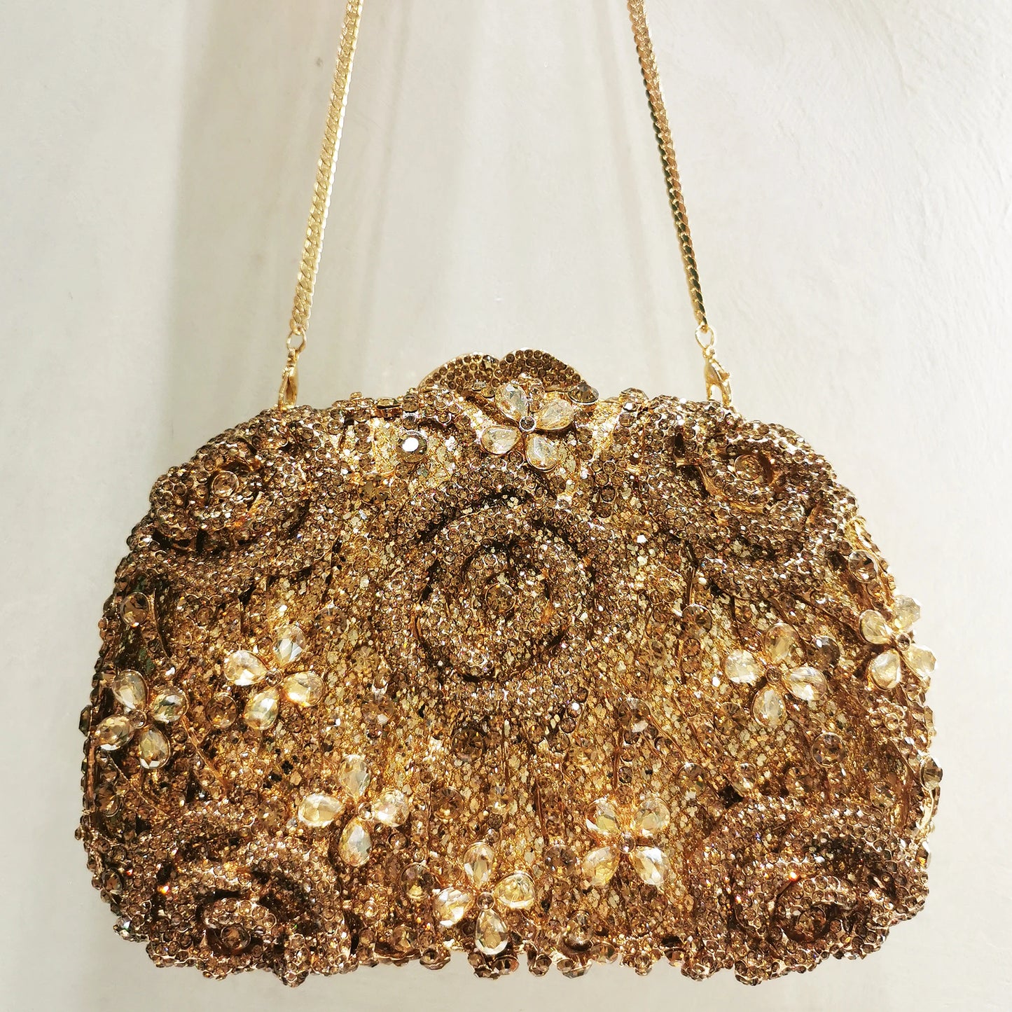 NEW Luxury 16 Styles Women Dark Gold Stones Clutch Bags Lady Evening Bag Bridal Rhinestone Handbags Wedding Dinner Business Dinner Purse Girls Ladies Luxury Fashion Apparel Accessories Clothing Supplies