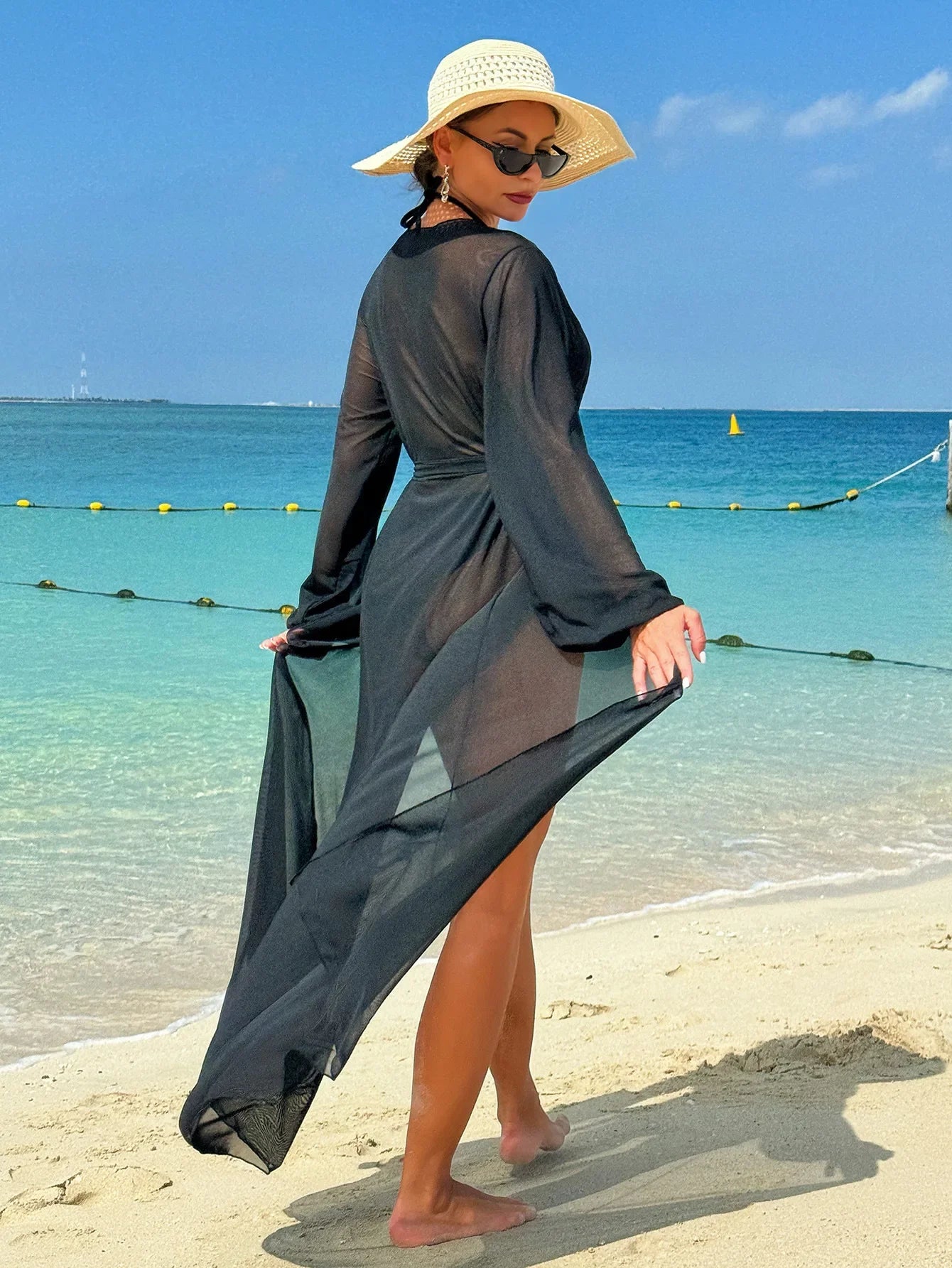 NEW Arrivals 3PCS Set Sexy Long Sleeve Bikini Suit Beachwear Sun Protection Swimsuit Swimwear Women Sexy Swimwear Sets