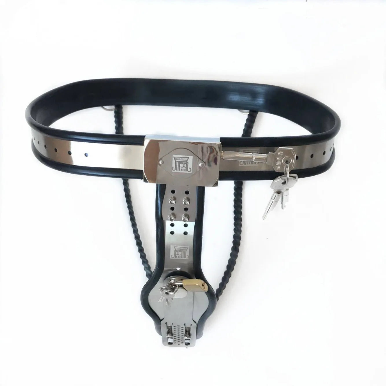 4 Colors Stainless Steel+Silicone Female Chastity Belt BDSM Bondage Harness Strap On Panties Chastity Lock Device Sex Toys For Woman Fetish Supplies
