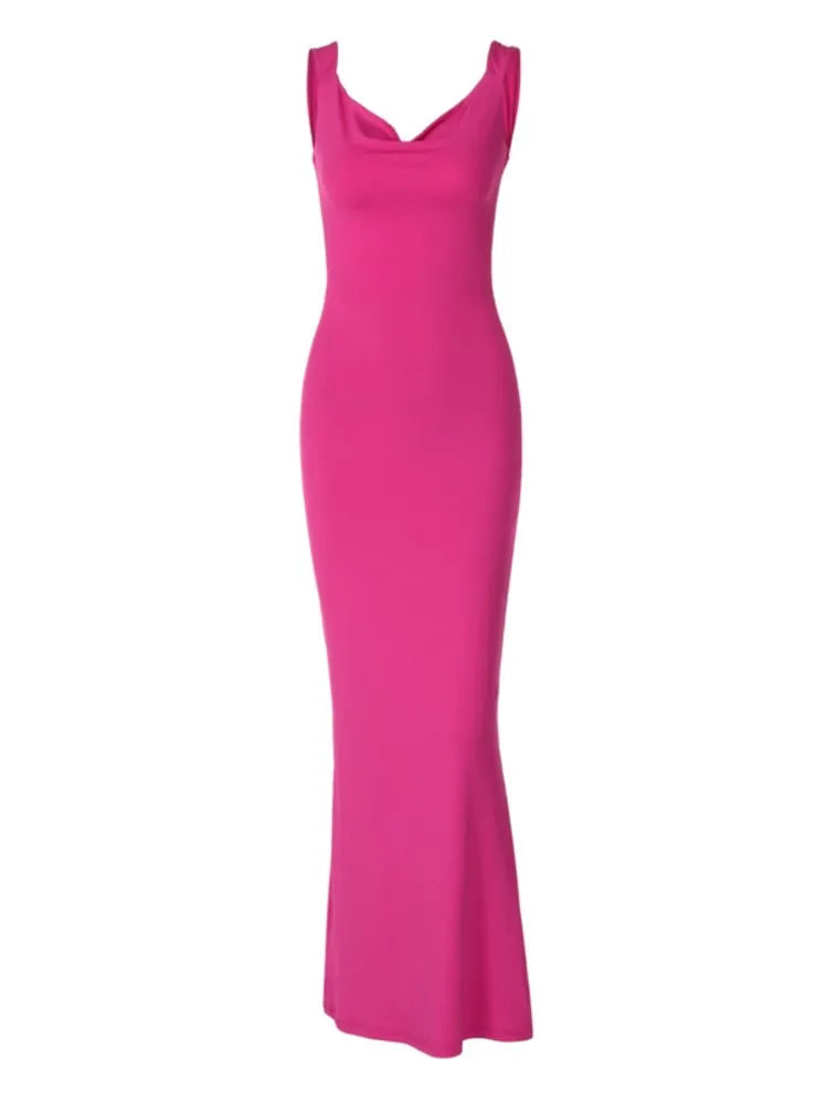 NEW Arrivals UK Size Rose Red/Black Sexy Slim Spaghetti Strap Evening Party Dress Women Sexy Backless Bowknot Package Hip Bodycon Long Dresses Solid Color Night Club Outfit