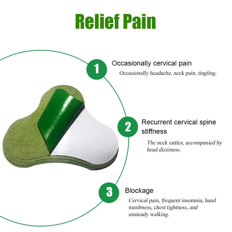 10pcs Self-heating Neck Patches Wormwood Plaster Joint Cervical Spondylosis Body Pain Relief Stickers Rheumatoid Arthritis