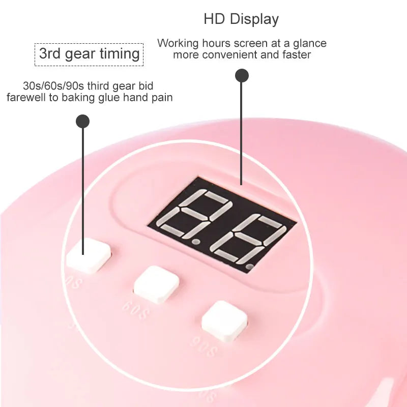 Hot Nail Dryer Machine Portable USB Cable Home Use Nail Lamp For Drying Curing Nails Varnish with 18pcs Beads UV LED Lamp
