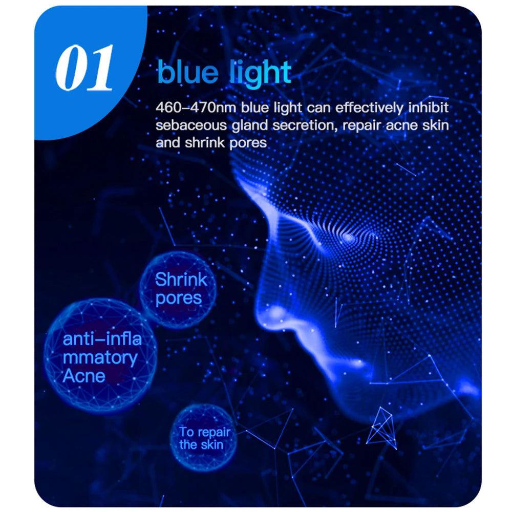 3 Colors Red Light Therapy Wireless Smart Touch Neck Mask PDT LED Face Mask Beauty Accessories Skin Care Machine Supplies