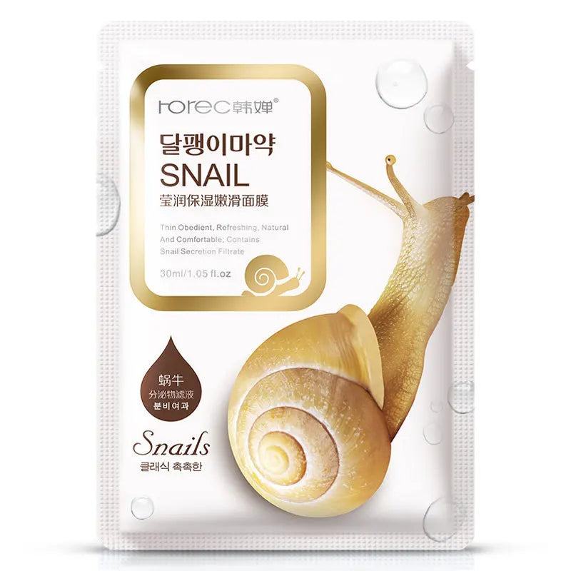 NEW 30PCS Korean Set Snail Moisturizing Face Mask Anti-Aging Wrinkles Whitening Facial Masks Sheet Mask Skin Care Korean Skin Care Products