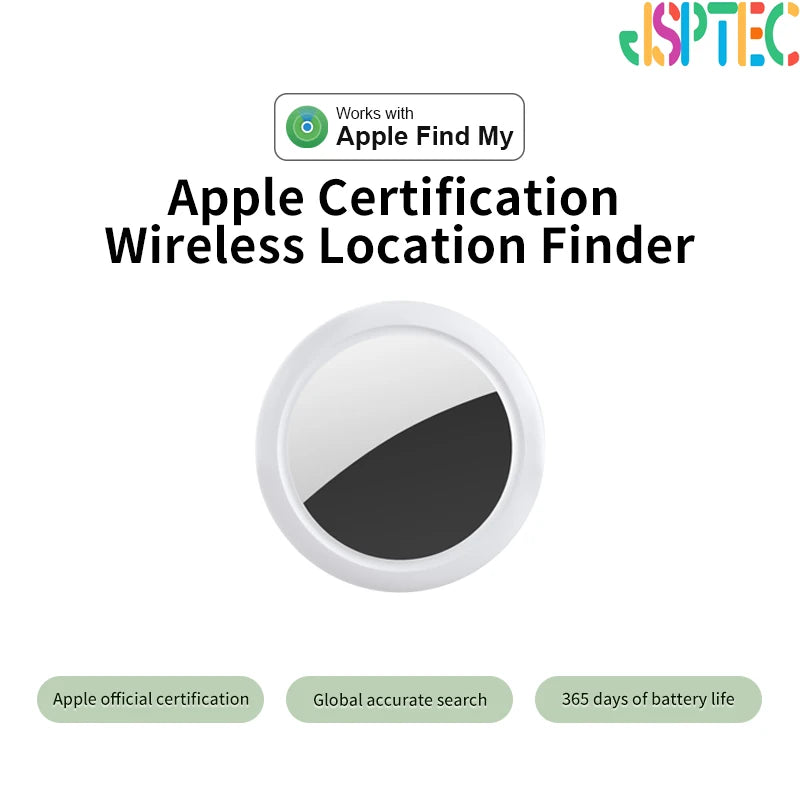 NEW Arrivals Security Bluetooth GPS Tag Based on iPhone Find My App Anti-Lose Tracker Sound Locate Message Reminder Alarm Key Finder Pets Elderly Kids Keychain Necklace Collar GPS Locator