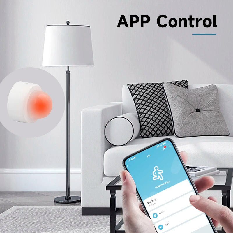 NEW Arrivals 8PCS Set TUYA Zigbee App Human Motion Sensor Alarm Smart Home PIR Motion Sensor Detector Security Smart Life Works With Alexa Google Home Office Business Security Supplies